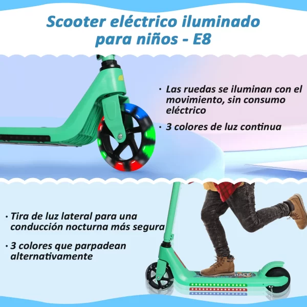 Scooter Eléctrico Honey Whale E8 Verde - Imagen 4