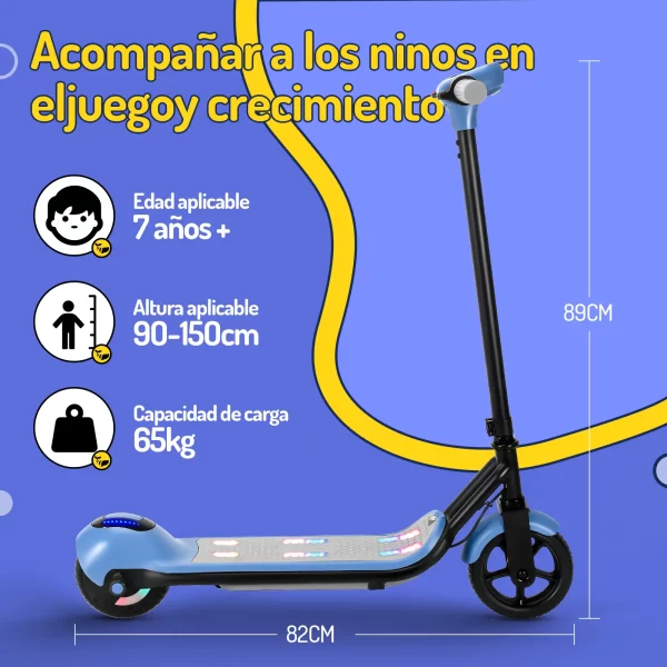 Scooter Electrico Infantil Honey Whale E2 Azul - Imagen 5