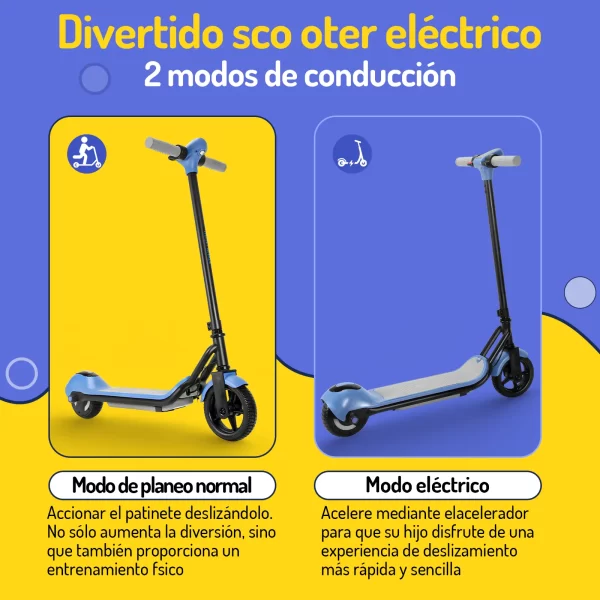 Scooter Electrico Infantil Honey Whale E2 Azul - Imagen 6