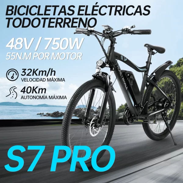 Bicicleta Eléctrica Honey Whale S7 PRO Negro - Imagen 6